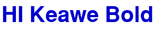 HI Keawe Bold шрифт